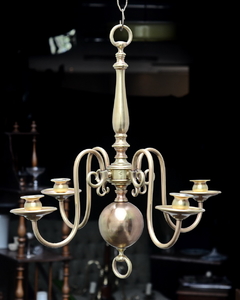 Araña Holandesa, 4 luces, de bronce. Cód. 61049 - Estilos Muebles