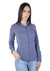 CAMISA SOCIAL FEMININA ML SILM VISCOSE AZUL na internet