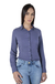 CAMISA SOCIAL FEMININA ML SILM VISCOSE AZUL - comprar online