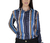 CAMISA SOCIAL FEMININA ML VISCOSE LISTADA OCASIONAL AZUL/CARAMELO/BRANCA - comprar online