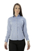 CAMISA SOCIAL FEMININA MANGA LONGA SLIM MAQUINETADA CINZA - comprar online