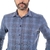 CAMISA SLIM XADREZ AZUL - comprar online