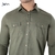 CAMISA MANGA LONGA SLIM FIT SARJA VERDE MUSGO - John Wingsuit