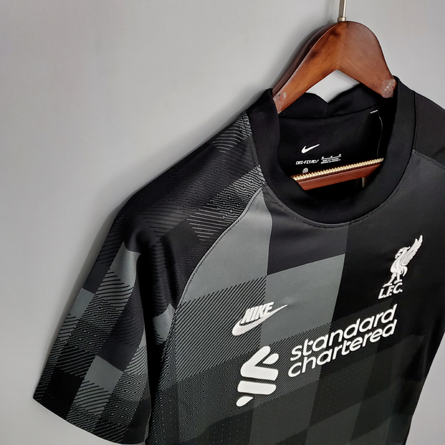 Camisa Liverpool Goleiro 21/22 Torcedor Nike Masculina - Preta