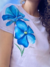Camiseta Flores Azuis