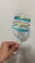 Taça de vinho em vidro (pintada a mão)