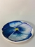 Prato Decorativo pintado a mão | Flor azul - loja online