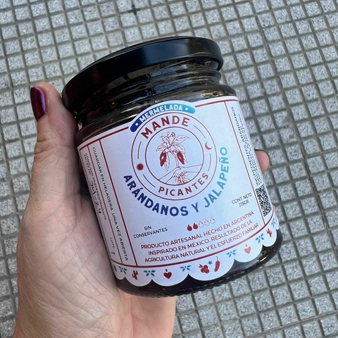 Mermelada de Arandanos y Jalapeños Mande 215 gr