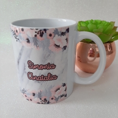 Caneca Alfabeto Floral