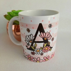 Caneca Alfabeto Floral