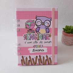 Caderno Mini A6 Prof - Nani Personalizados