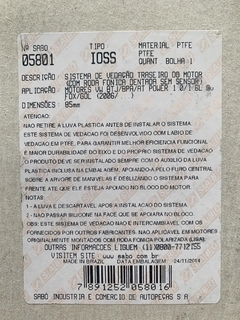Sistema de Vedação Traseiro do Motor 05801 IOSS SABÓ Acesse nosso site, temos diversos tipos de Rolamentos, Retentores e Lubrificantes.