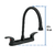 Mezcladora negro 8' para lavabo, cuello largo, palanca,Foset - Konstru Tools ®