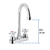 Mezcladora cromo 4' para lavabo, cuello bar, cruceta, Foset - Konstru Tools ®