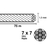 Metro de cable rígido 1/16' de acero 7x7 hilos, 75 m, Fiero