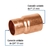 Cople reducción bushing cobre, 1'x 3/4', Foset - comprar en línea