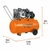 Compresor de aire,con banda,horizontal 120L 4HP, 220V Truper - Konstru Tools ®