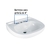 Lavabo cerámico con rebosadero, blanco, FOSET - Konstru Tools ®