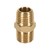 Niple macho-macho de latón, cuerda 1/4' NPT, Truper