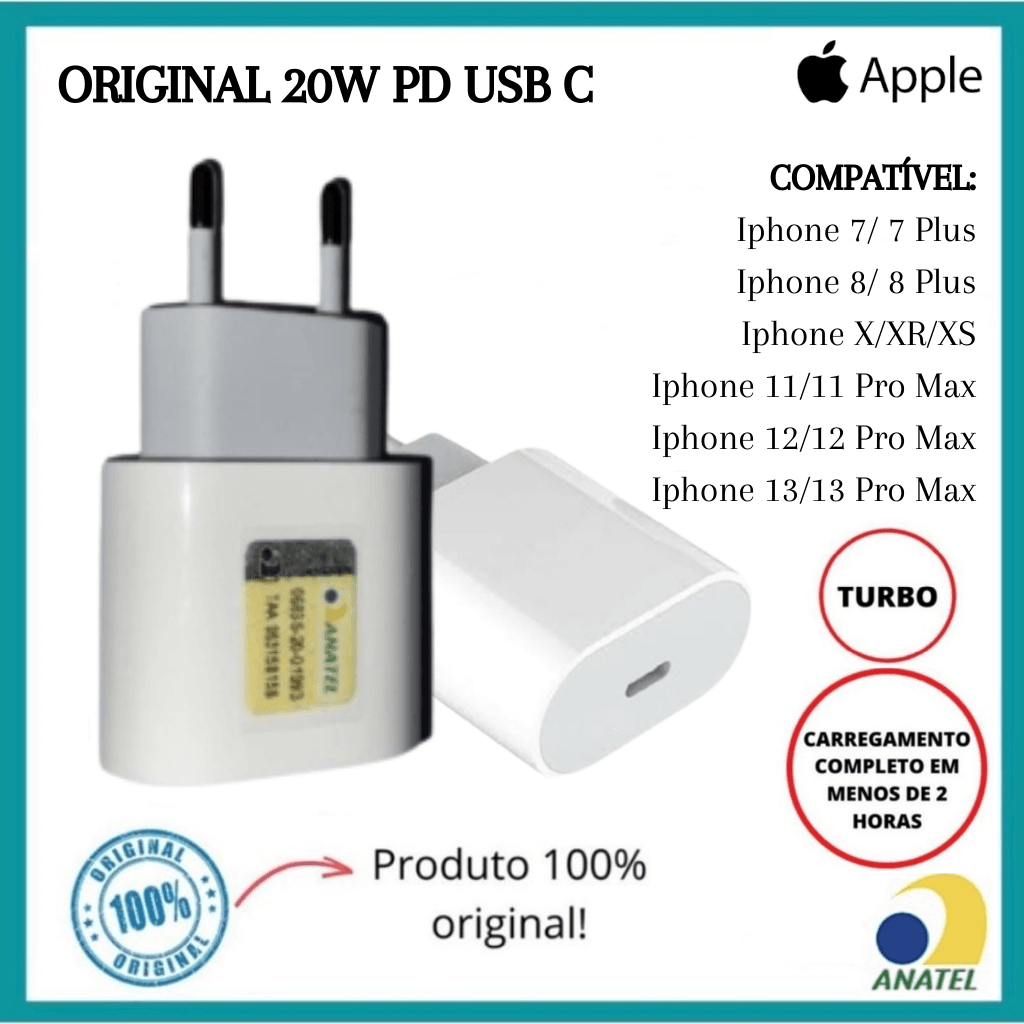 Fonte Carregador USB-C 20W Original Apple - Beste Shop