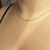 Colar choker Elos Coração,Banhado no Ouro 18k - 40cm