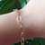 Pulseira Elos Ovais - Banhada em Ouro 18k - 22cm