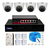 Kit Dvr 4 Canais + Dome Ip 3mp Metal + Switch Poe 4 Portas