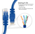 Imagem do Cabo De Rede Rj45 2 Mts Ethernet Patch Cord Cat5e Azul 5 Pçs