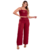 Conjunto vermelho com top cropped e calças largas