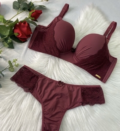 Conjunto Marsala 48 e 50 - Love Boutique Sensual