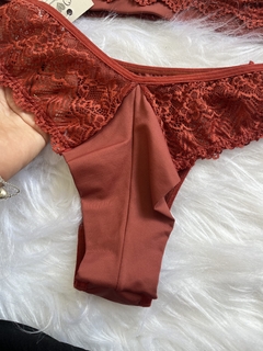 Conjunto marsala renda - comprar online