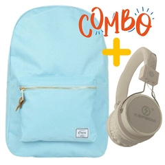 Mochila Casual Poliéster Convoy + Headphone KAPBOM