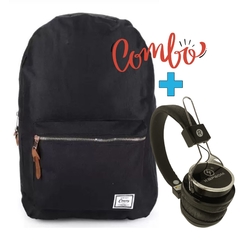 Mochila Casual Poliéster Convoy + Headphone KAPBOM