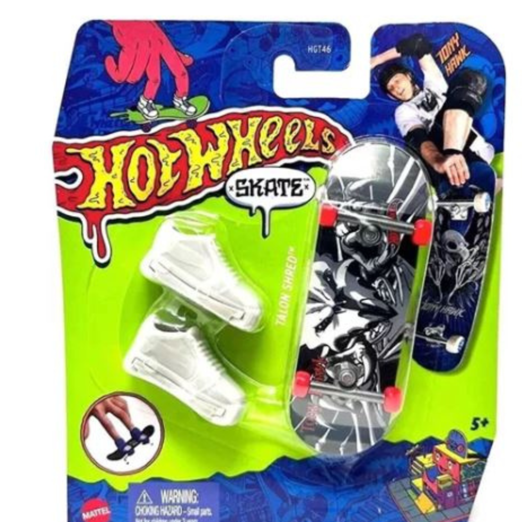 Skate De Dedo Hot Wheels Fingerboard Profissional Com Tênis