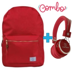 Mochila Casual Poliéster Convoy + Headphone KAPBOM