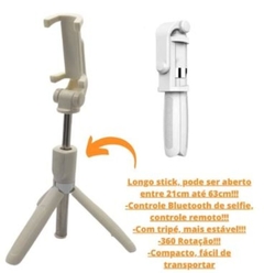 Bastao Monopod Pau De Selfie Portatil De Mão Universal Conexão Via Cabo P2 - BL311 - Dixxe - Comércio de Importação e Exportação.