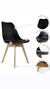 Juego de 4 Sillas Eames Acojinadas Frankfurt, Elegantes Sillas para Comedor, Oficina, Escritorio, Muebles para Recamara y Muebles para Sala, Set de 4 on internet