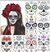 Imagen de Tatuaje para rostro Catrina ( 12 pack)