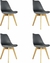 Juego de 4 Sillas Eames Acojinadas Frankfurt, Elegantes Sillas para Comedor, Oficina, Escritorio, Muebles para Recamara y Muebles para Sala, Set de 4 - (copia) - (copia) - (copia)