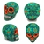 Calavera de cerámica pintada a mano - ShopinistaMeta