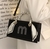 Bolsa Cuadrada de Diamante De Imitacin con Incrustaciones De Letras Simples - buy online