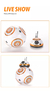 Robot de Control remoto con sonido para niños, bola inteligente, droide, juguetes MODELO DE BB-8, 2,4G - ShopinistaMeta