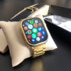 Relógio Smartwatch Ultra Gold 24K Série 9 - 49mm - Banhado a Ouro 18k + Pulseira de Brinde