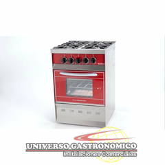 Cocina mini 4 hornallas visor reja fundición - Sol Real