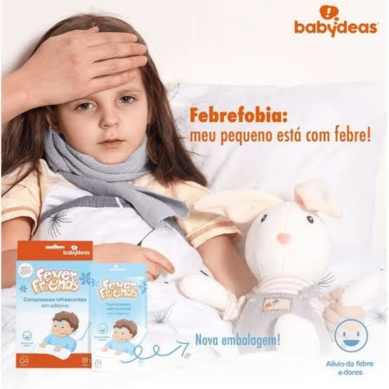 Kit febre 1 termômetro adesivo termo friends + 1 compressas refrescantes  fever friends em Promoção na Americanas