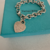 Pulseira Tiffany & Co Heart em Prata de Lei - loja online