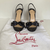 Sandália Christian Louboutin Black Grusanda Glitter Bow - comprar online