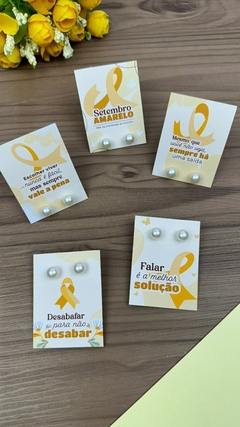 Brincos personalizado setembro amarelo - comprar online