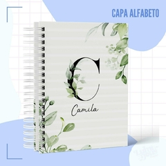 Agenda personalizada 2025 floral alfabeto