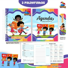 Agenda escolar 2025 Três Palavrinhas meninos